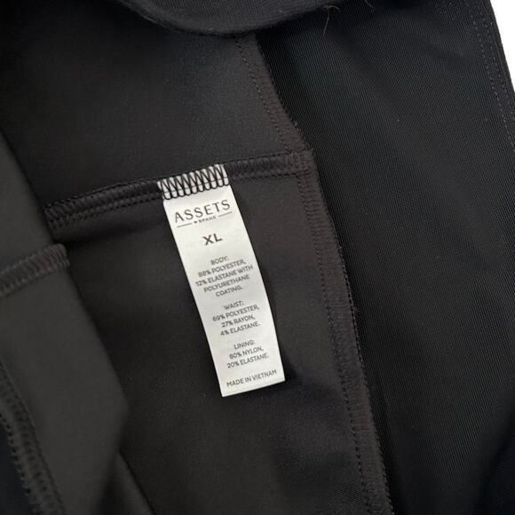 Assets by Spanx Black Faux Leather Leggings Sz XL - Picture 2 of 4